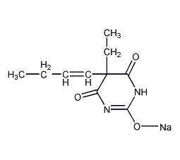 5-乙基-5-(1-甲基-1-丁烯基)-2-sodiooxy-4,6(1H,5H)-嘧啶二酮