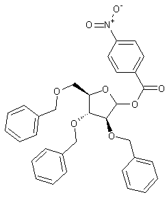 2,3,5-三-苄基氯-1-硝基苯甲酰-D-阿拉伯呋喃糖苷